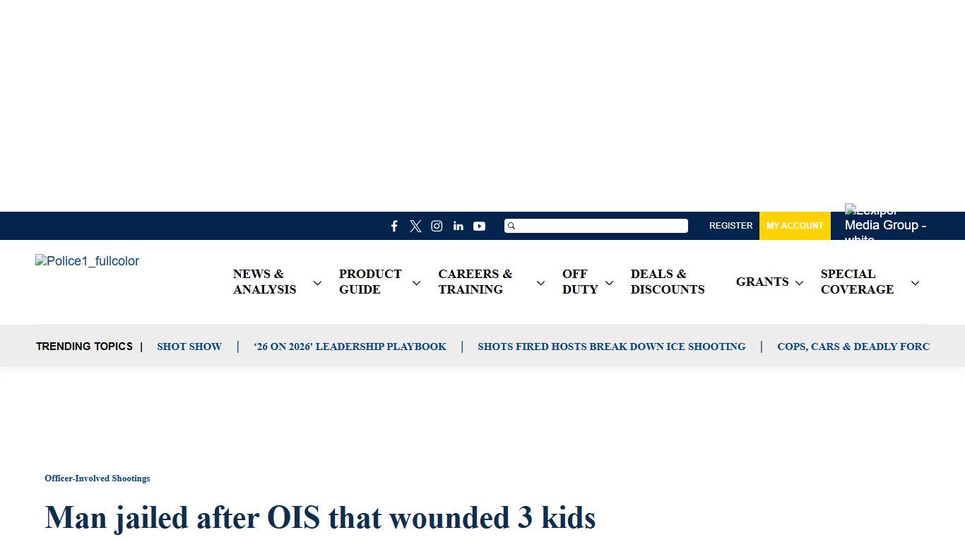 Man jailed after OIS that wounded 3 kids